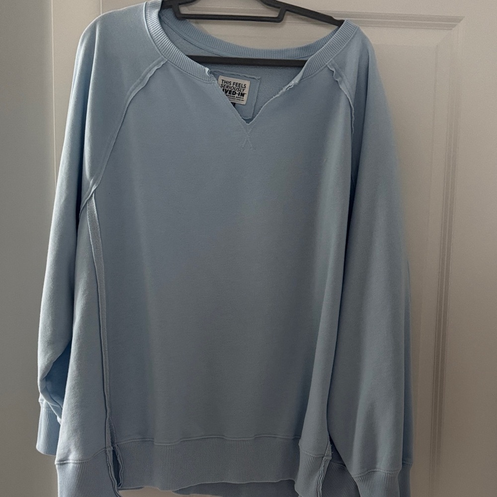 American Eagle Sky Blue Crewneck Top quantity of 2 for the price size XL